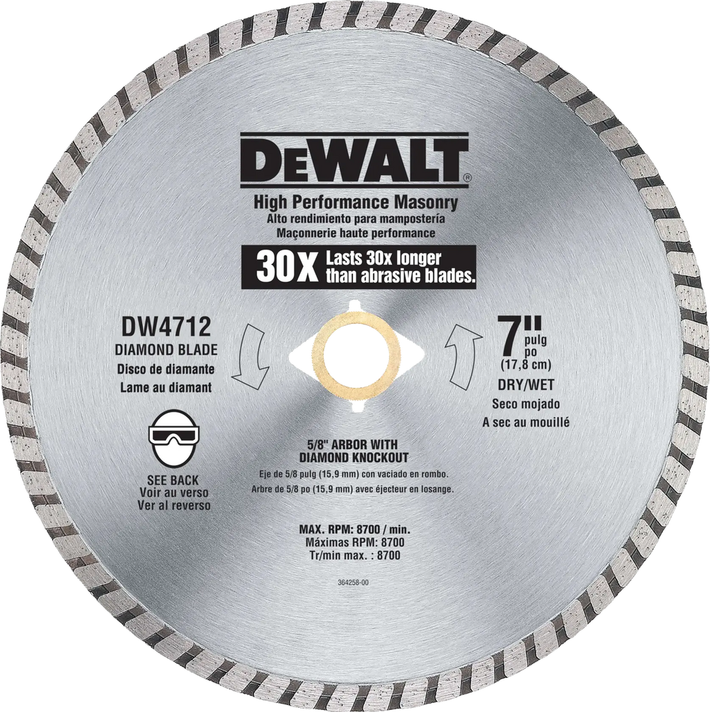 7IN MASONRY BLADE(BULK) DW4712B