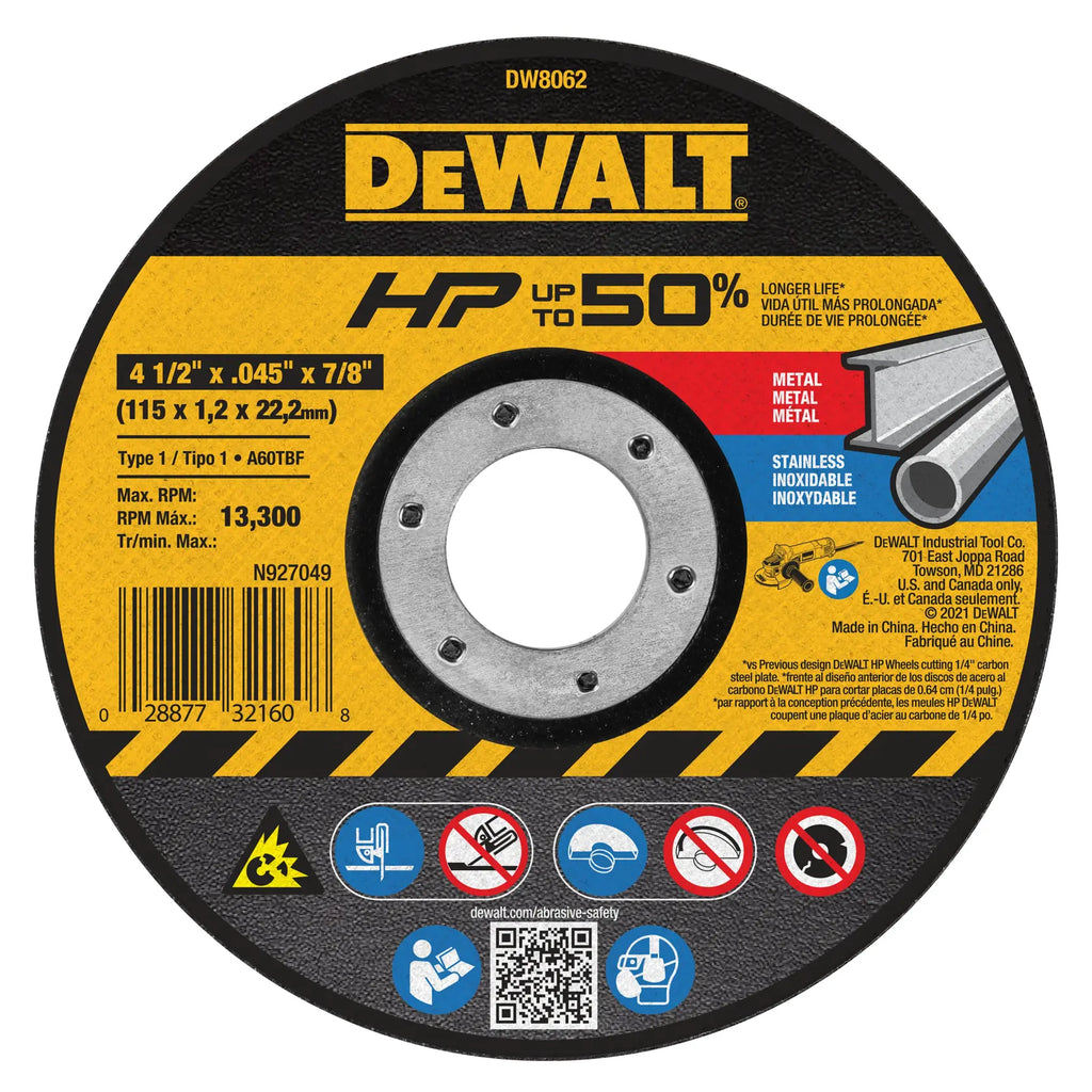 4-1/2inX.045X7/8in METAL T DW8062
