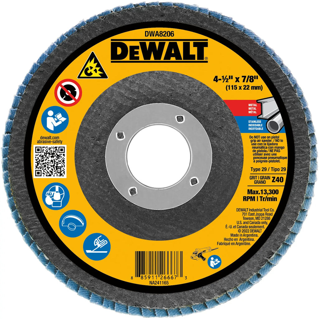 4-1/2in x 7/8in 40 GRIT ZI DWA8206