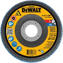 Load image into Gallery viewer, 4-1/2in x 7/8in 40 GRIT ZI DWA8206