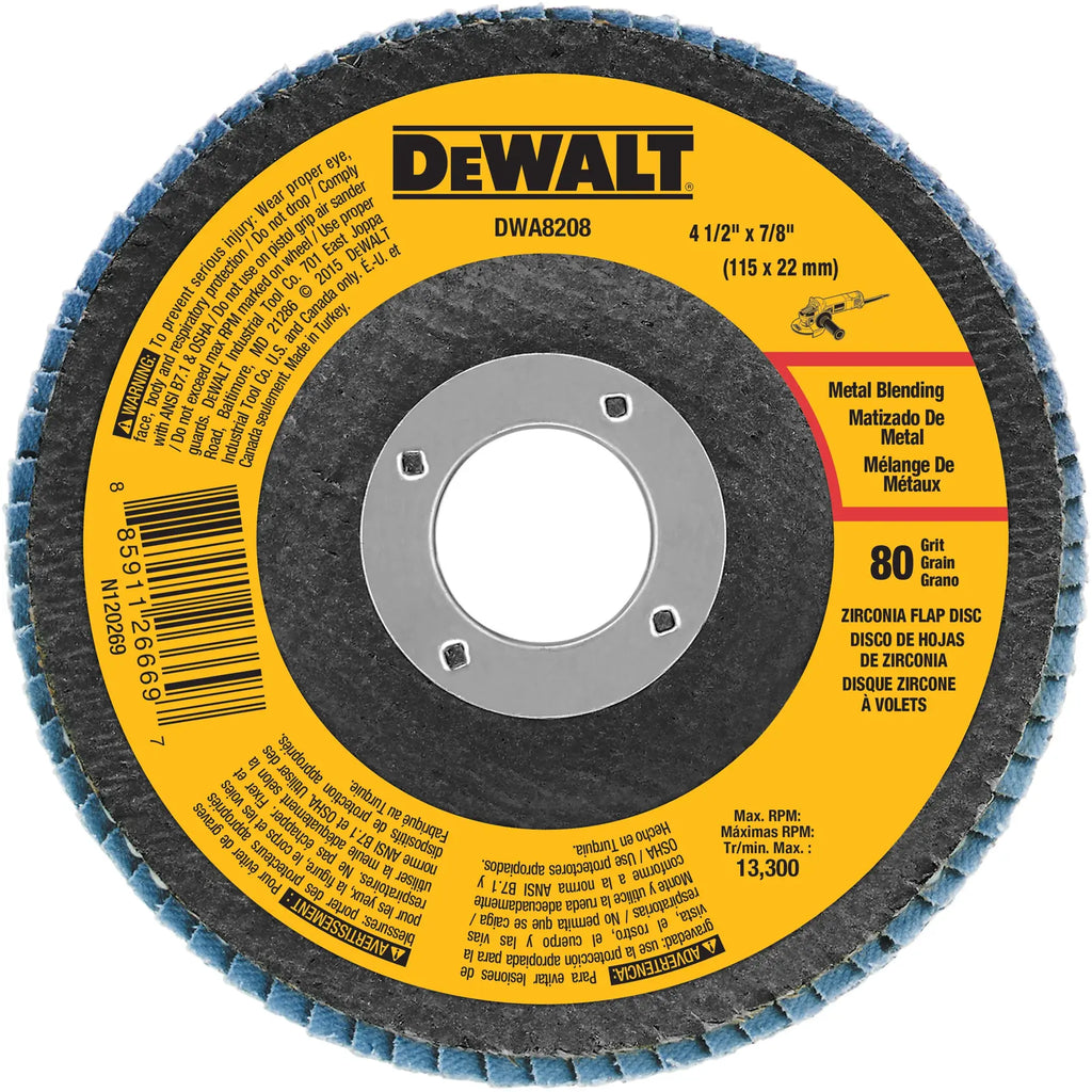 4-1/2in x 7/8in 80 GRIT ZI DWA8208