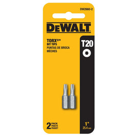 T20 Torx 1in Bit Tip Card DW2660-2