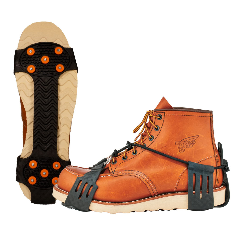 Ergodyne TREX 6310 Ice Traction Device on a work boot