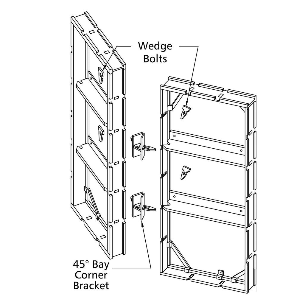 Steel-Ply 45 Degree Bay Corner Bracket