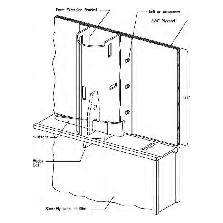 Steel-Ply Form Extension Bracket