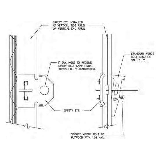 Steel-Ply Safety Eye with Wedge Bolt